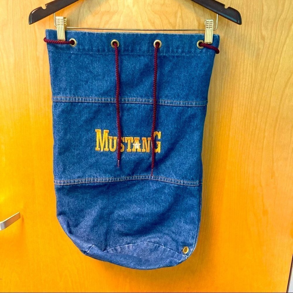 MUSTANG Convertible Pouch Backpack in Denim